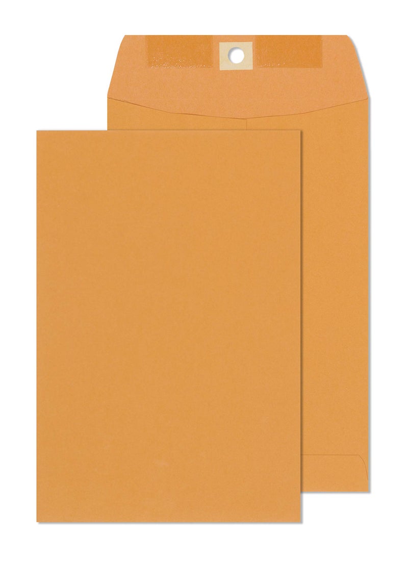 EnDoc Clasp Envelopes - Brown Kraft Catalog Envelopes 6x9 Inch - 30 Pack - With Clasp Closure & Gummed Seal â€“ 28lb Heavyweight Paper Letter Envelopes for Home, Office, Business, Legal or School - Image 1